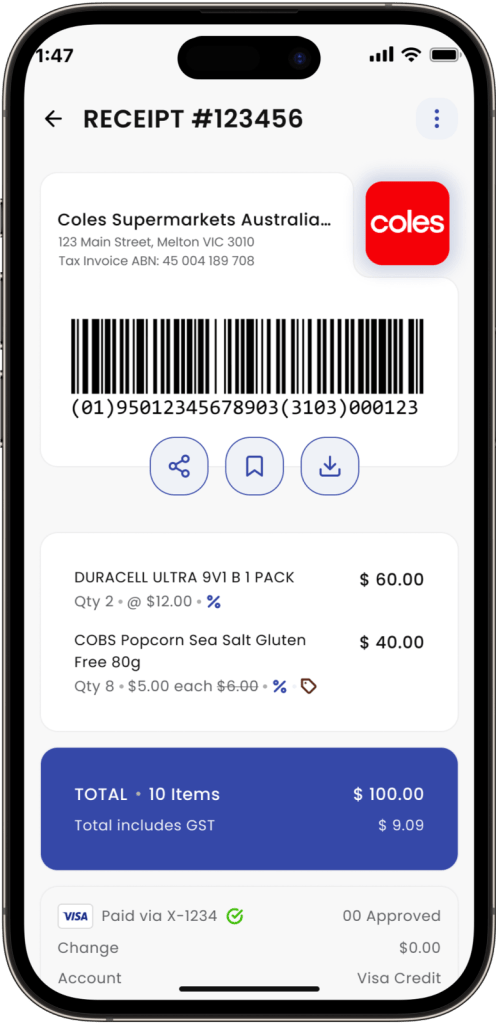 Digital Receipt